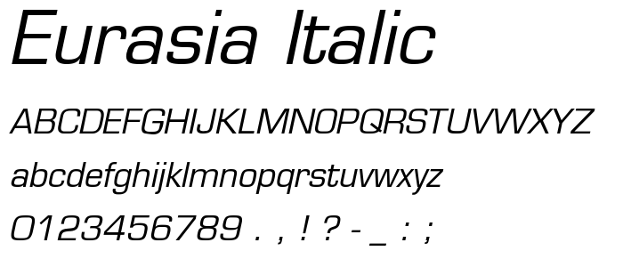 Eurasia Italic font